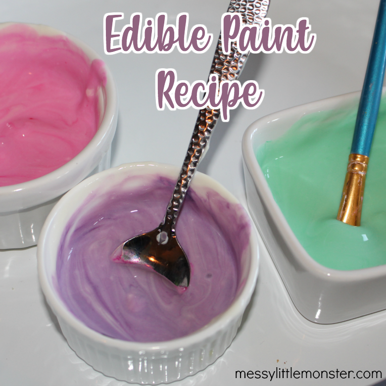 Edible Paint for Babies using just 2 ingredients! - Messy Little
